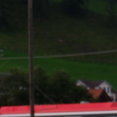 Le train rouge sur vert d'Appenzell
