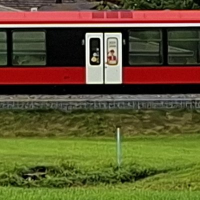 Le train rouge sur vert d'Appenzell